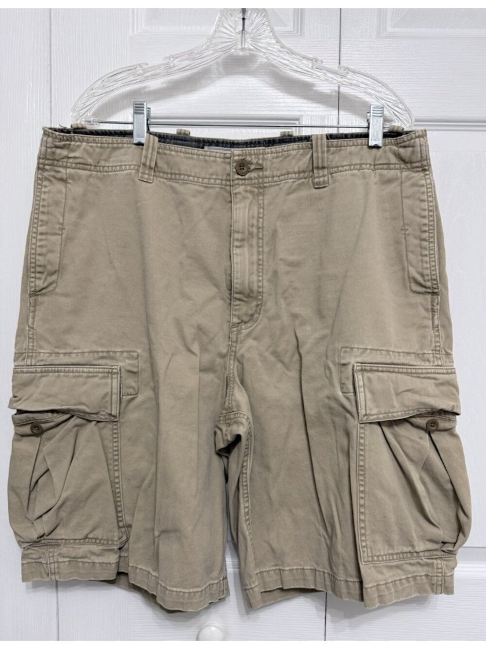 Old Navy Cargo Shorts Men’s Size 36 Tan Y2K Skater Utility Summer Grunge Baggy